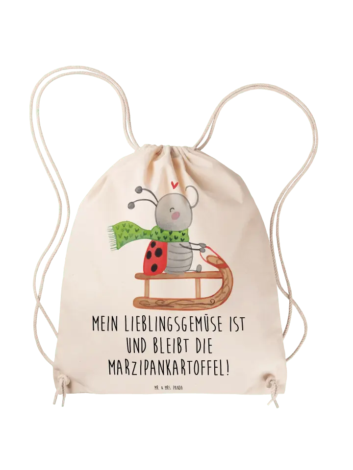 

Спортивная сумка Mr & Mrs Panda Sportbeutel Smörle Rodeln, кремовый