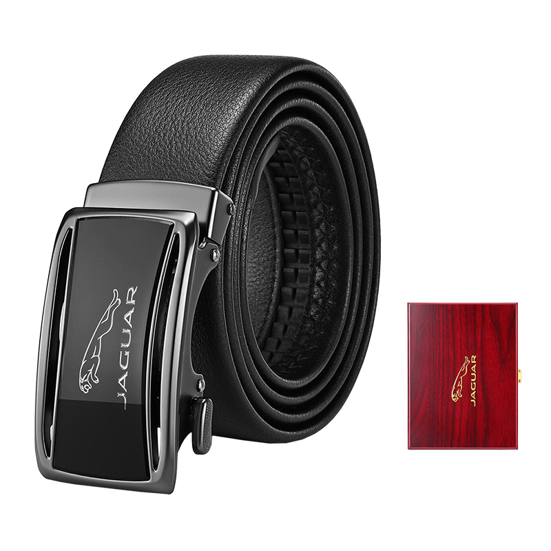 

JAGUAR Кожаный ремень мужской, Black Wooden Box