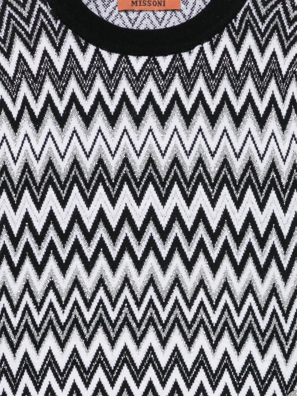 Свитер из смесовой шерсти с узором зигзаг Missoni Kids, черный — фото 3