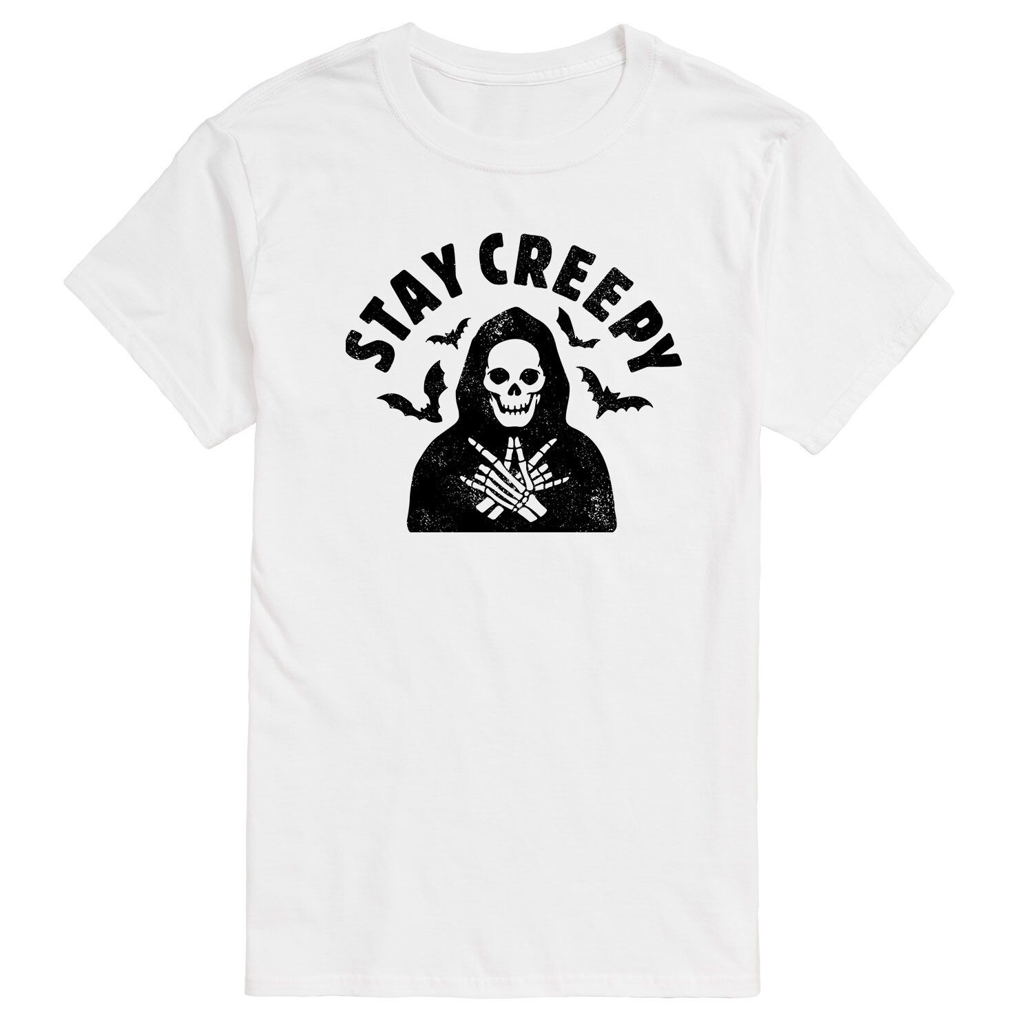 

Футболка Big & Tall Stay Creepy Skeleton Licensed Character, белый