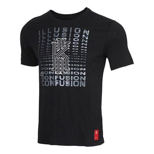 

Футболка dri-fit kyrie logo printed tee 'black' Nike, черный