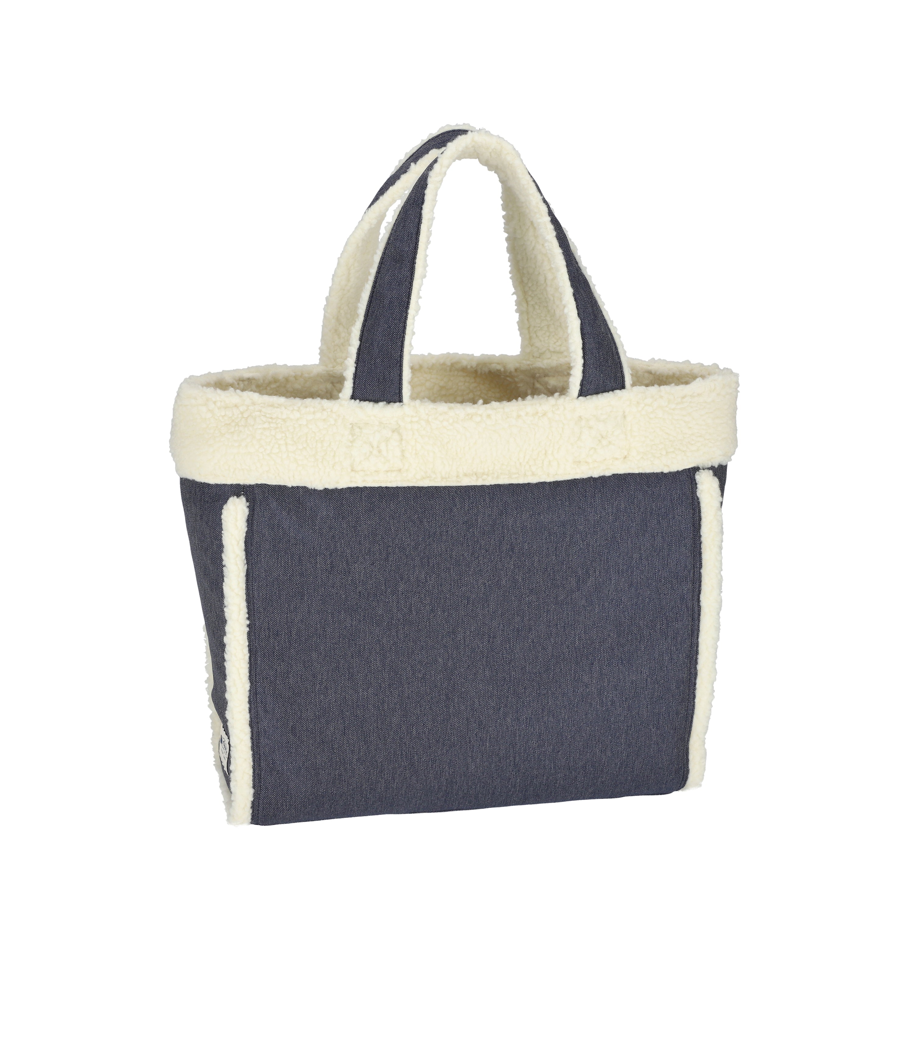 

Двухсторонняя джинсовая сумка-тоут LeSportsac, цвет medium denim wash/sherpa, Серый, Двухсторонняя джинсовая сумка-тоут LeSportsac, цвет medium denim wash/sherpa