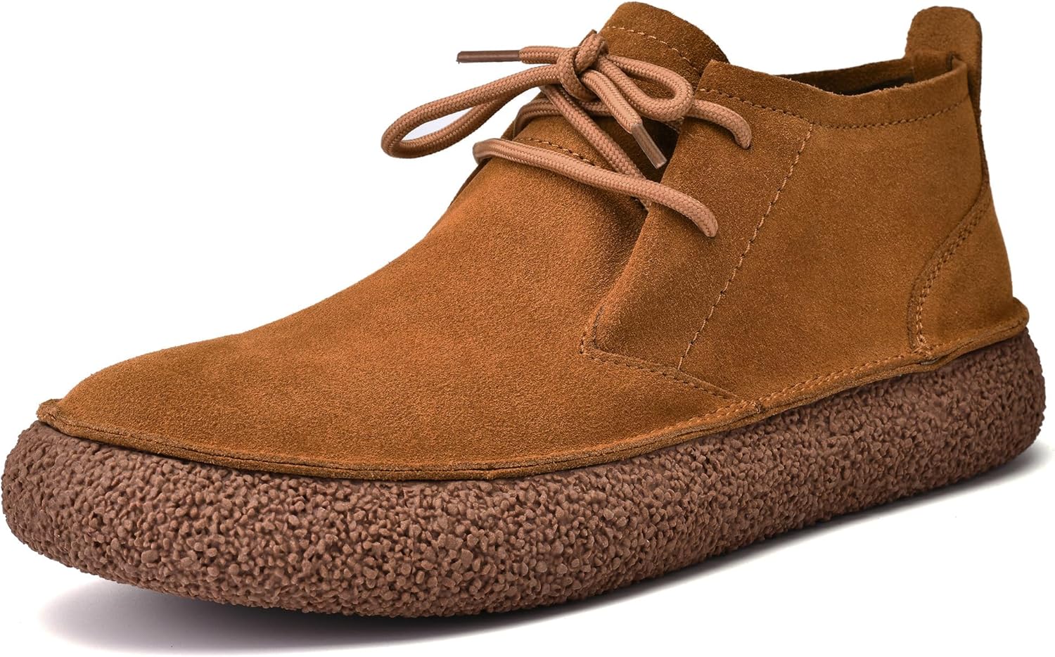 

Мужские ботинки JIONS Ankle Desert Chukka с шнуровкой из замши и кожи, с круглым носком и платформой, коричневый