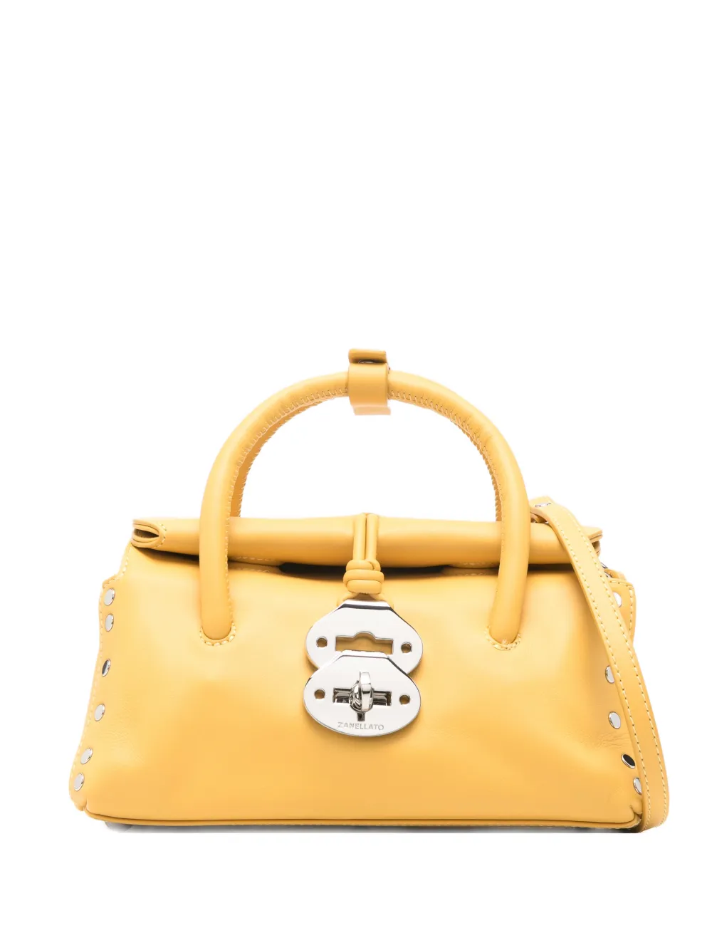 

Сумка-тоут Baby Dotta с верхней ручкой и заклепками Zanellato, желтый