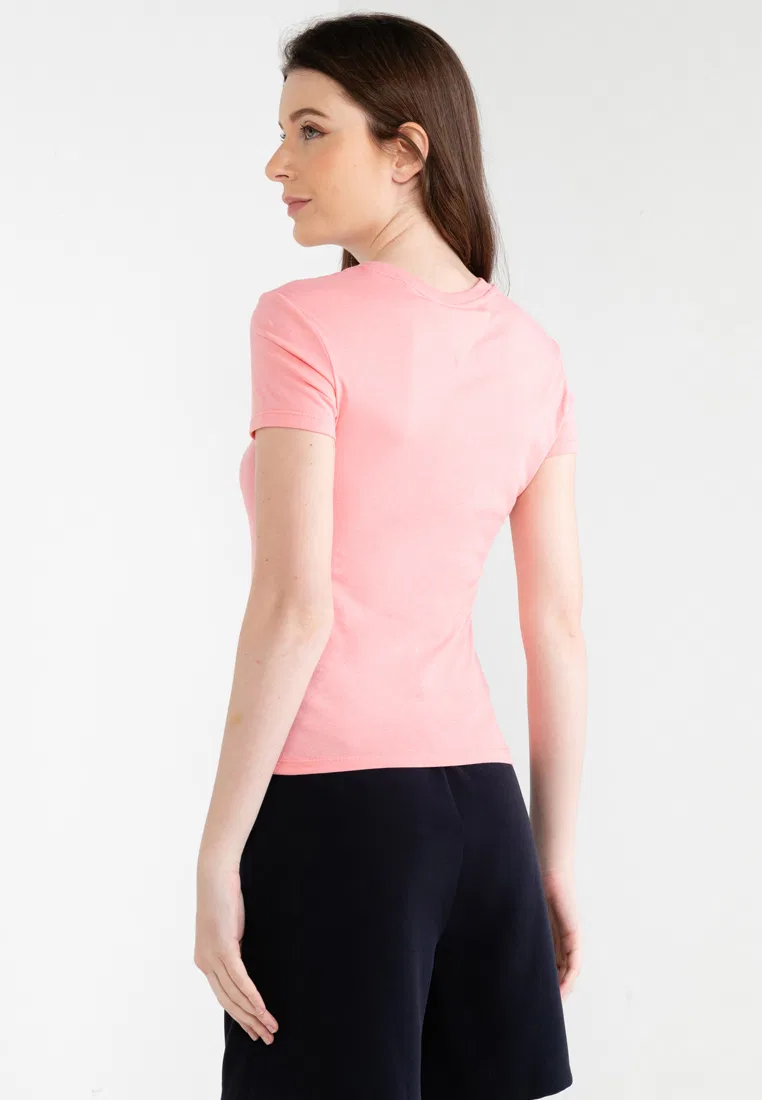 Футболка, Slim Essential Logo 1, Tommy Jeans Tommy Hilfiger, розовый — фото 2