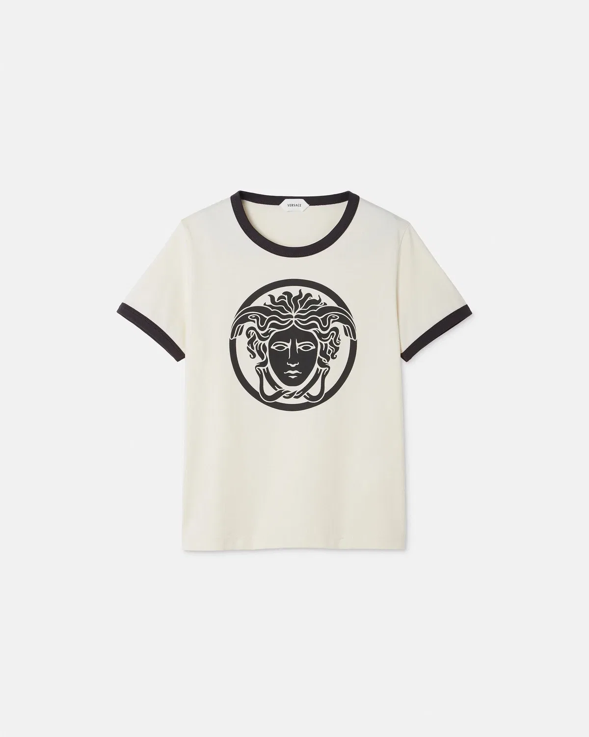 Детская футболка из хлопкового джерси с принтом VERSACE, белый