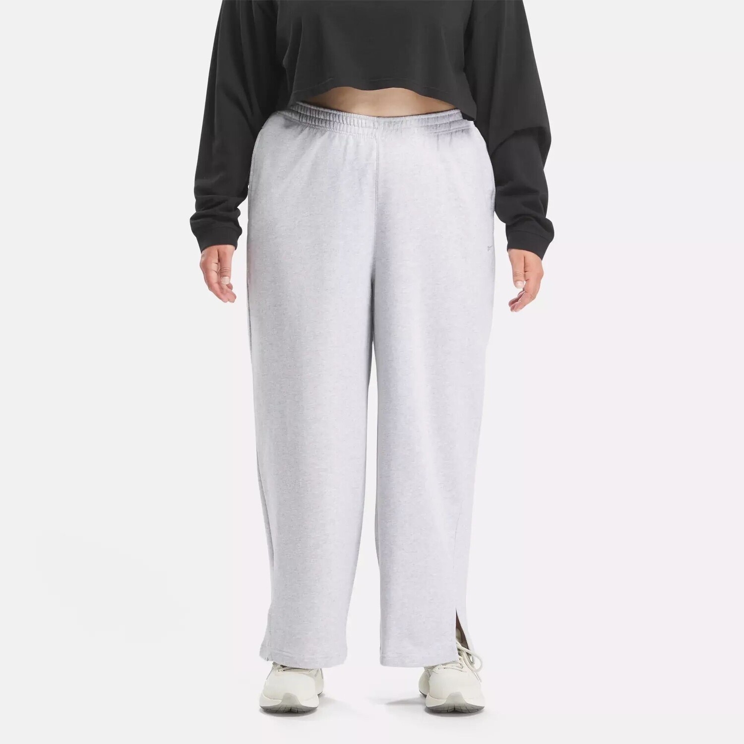 

Классические широкие прямые брюки (большие размеры) Reebok, светло-серый