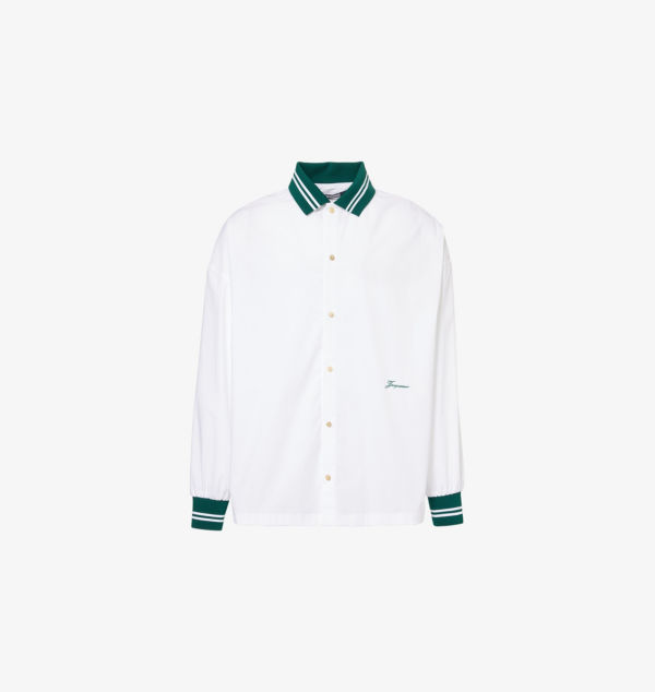 

La chemise brand-вышитая рубашка из хлопчатобумажной смеси Jacquemus, белый