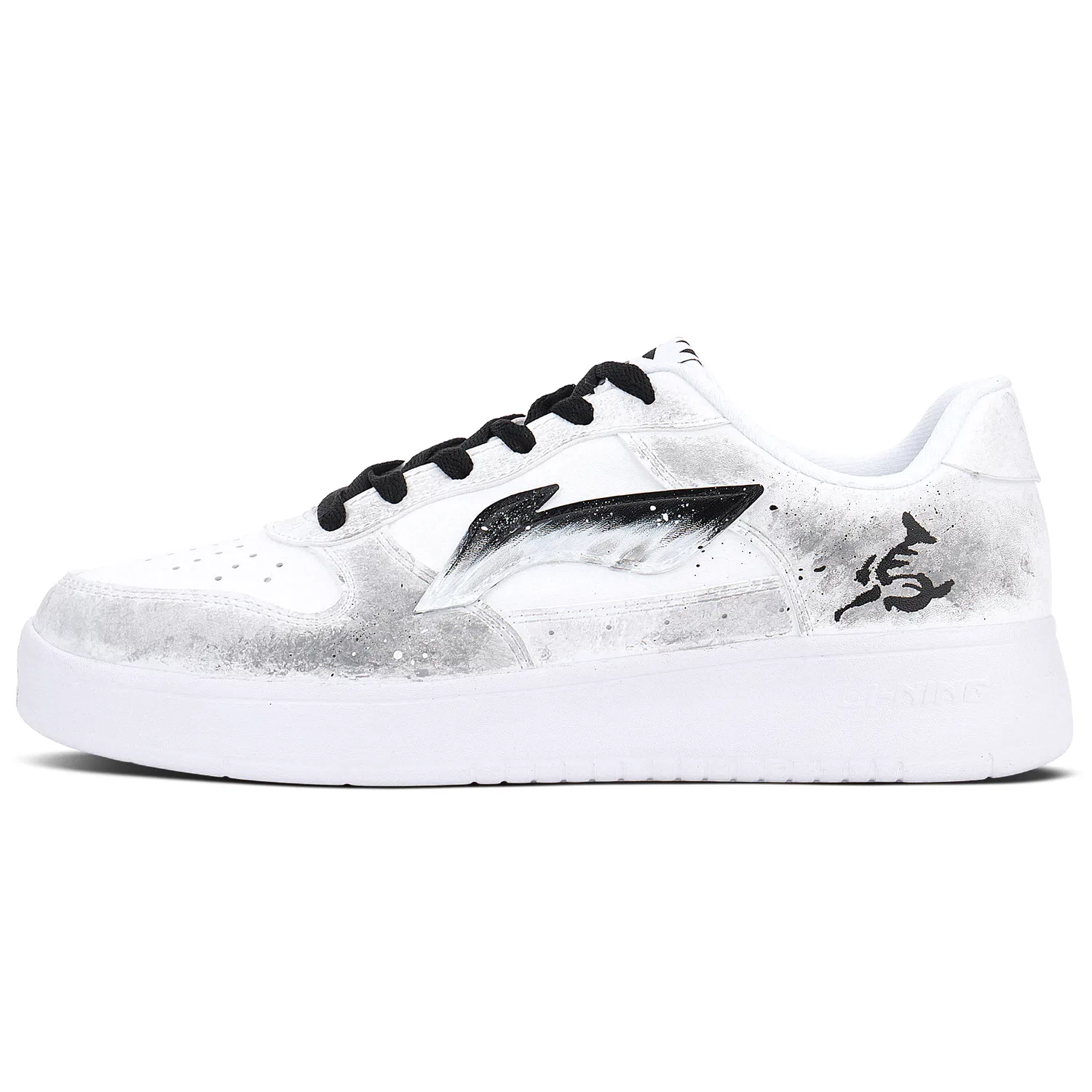 Кроссовки кеды Li-Ning Floating Boat с принтом Life Scenery белые — фото 3