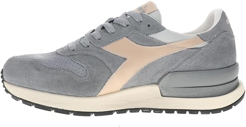 Мужские кроссовки Diadora Conquest из замши с шнуровкой - серые — фото 3