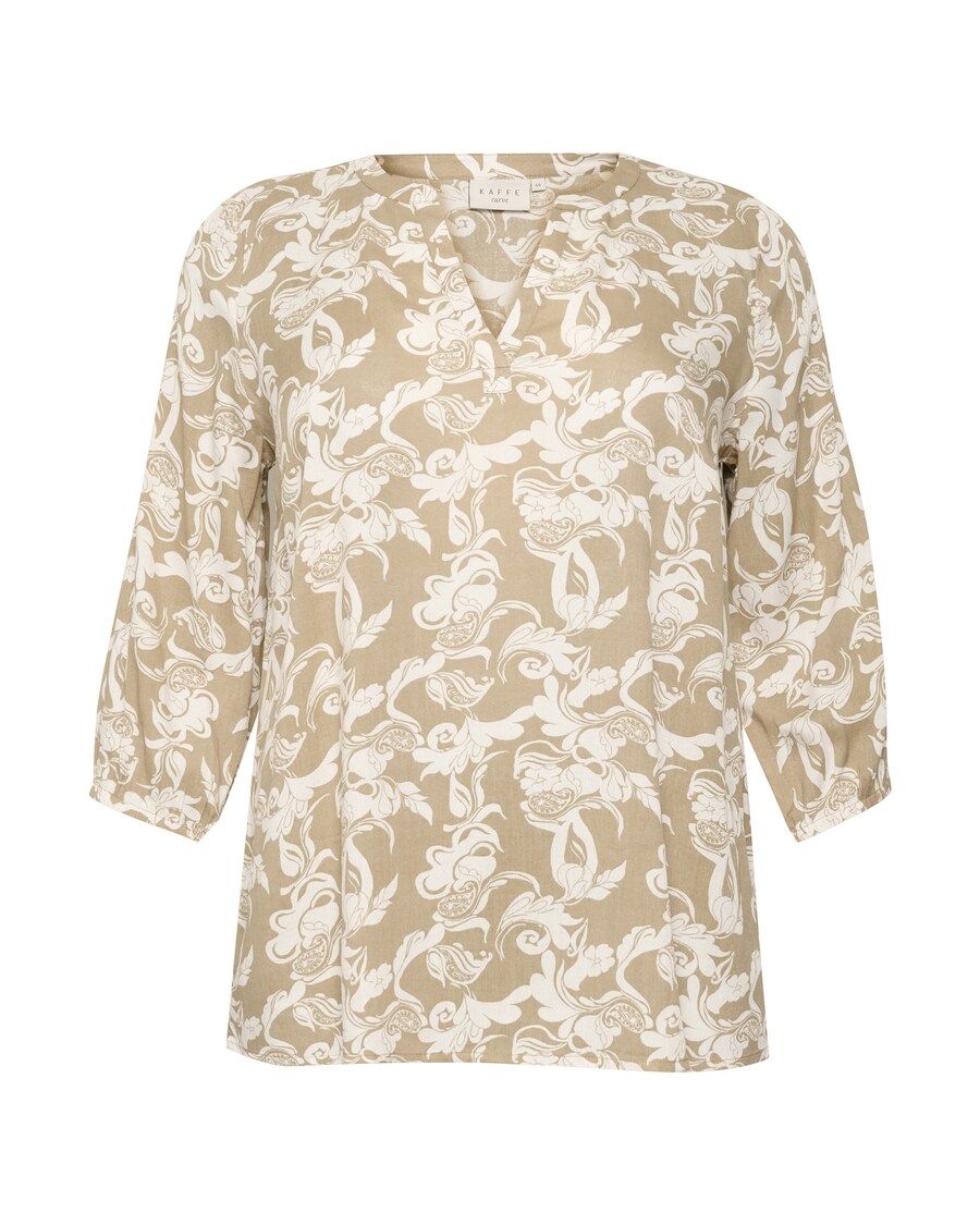 

Блузка с коротким рукавом KAFFE CURVE Blouse Claira, светло-коричневый