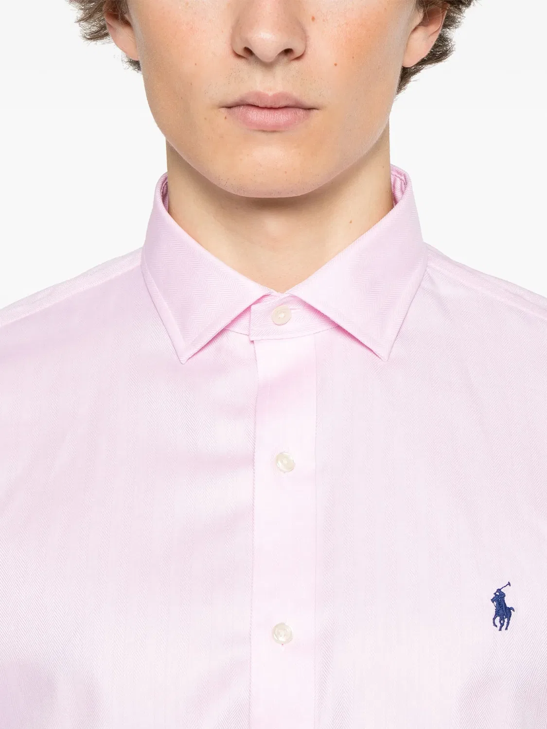 Polo Ralph Lauren Рубашка с вышивкой пони, розовая — фото 3