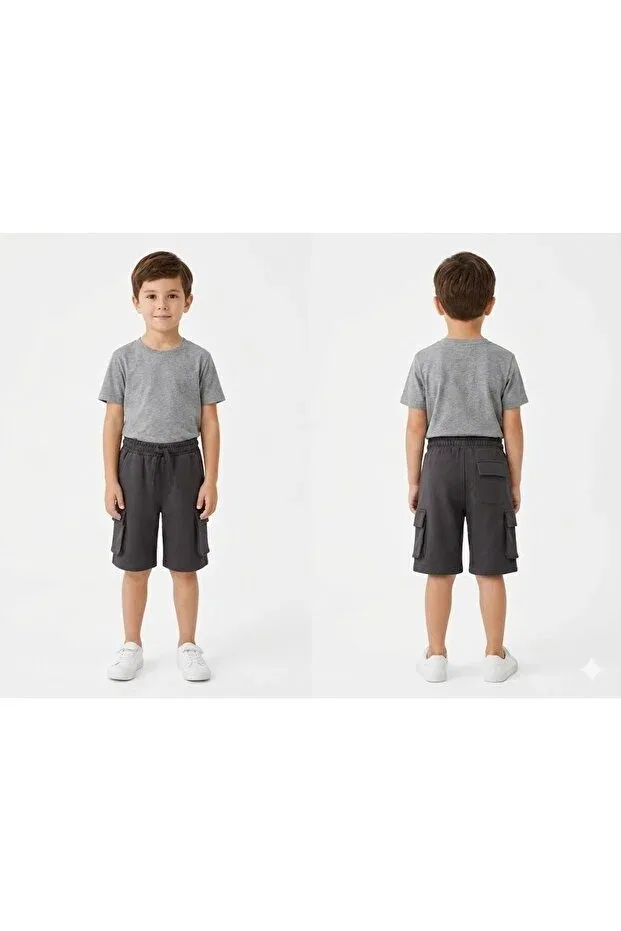 Детские шорты для мальчиков с карманами Benetton, Anthracite