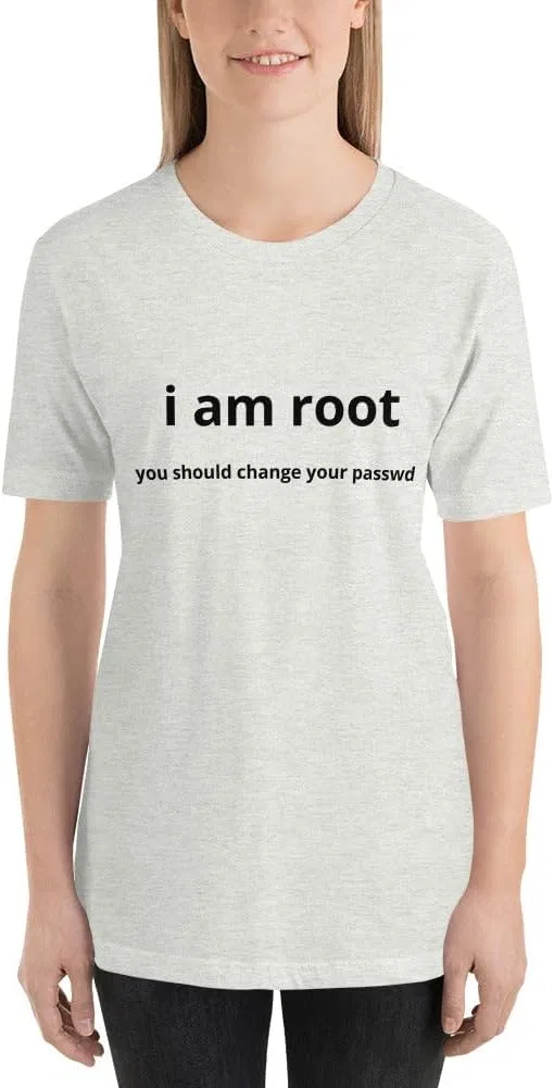 Футболка с принтом I Am Root, Ash