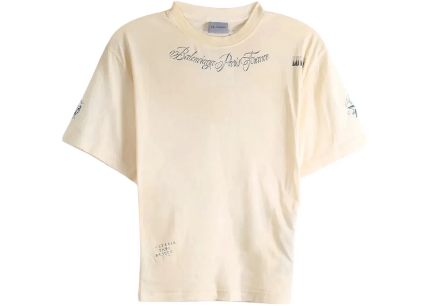 Женская футболка с коротким рукавом Classic Ink Balenciaga, Ivory