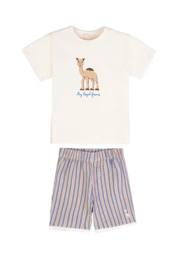 Комплект из футболки и шорт с полосками Sophie La Girafe snow white, белый — фото 2