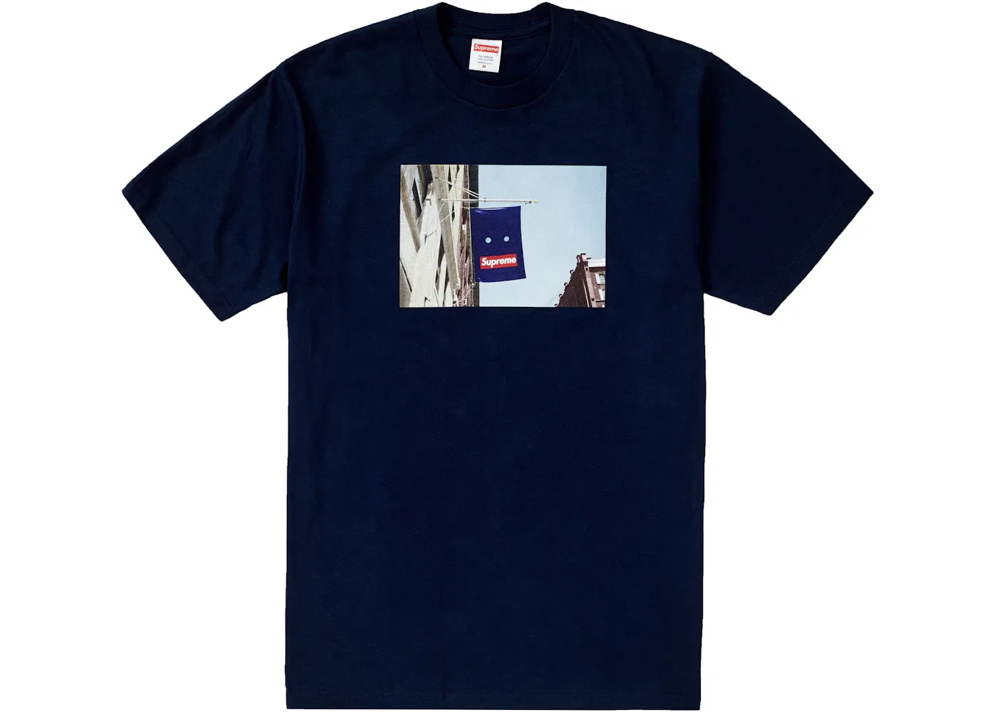 Мужская футболка с принтом Supreme Banner Tee Supreme, Navy
