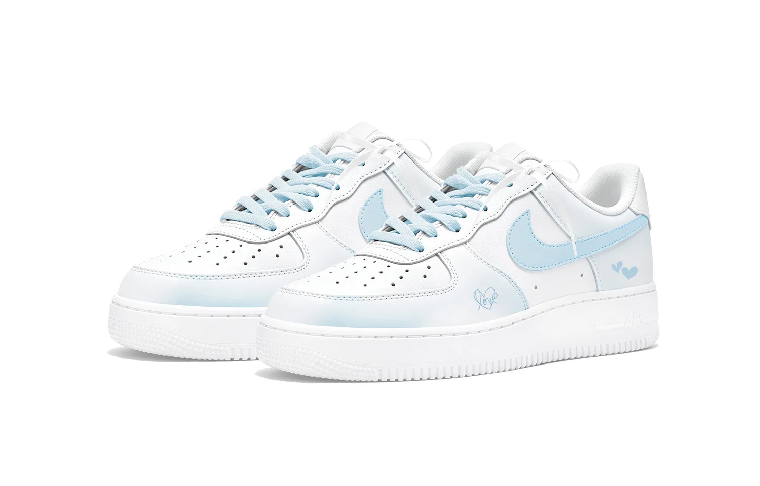 Детские кроссовки для скейтбординга с принтом Blue White Nike — фото 4