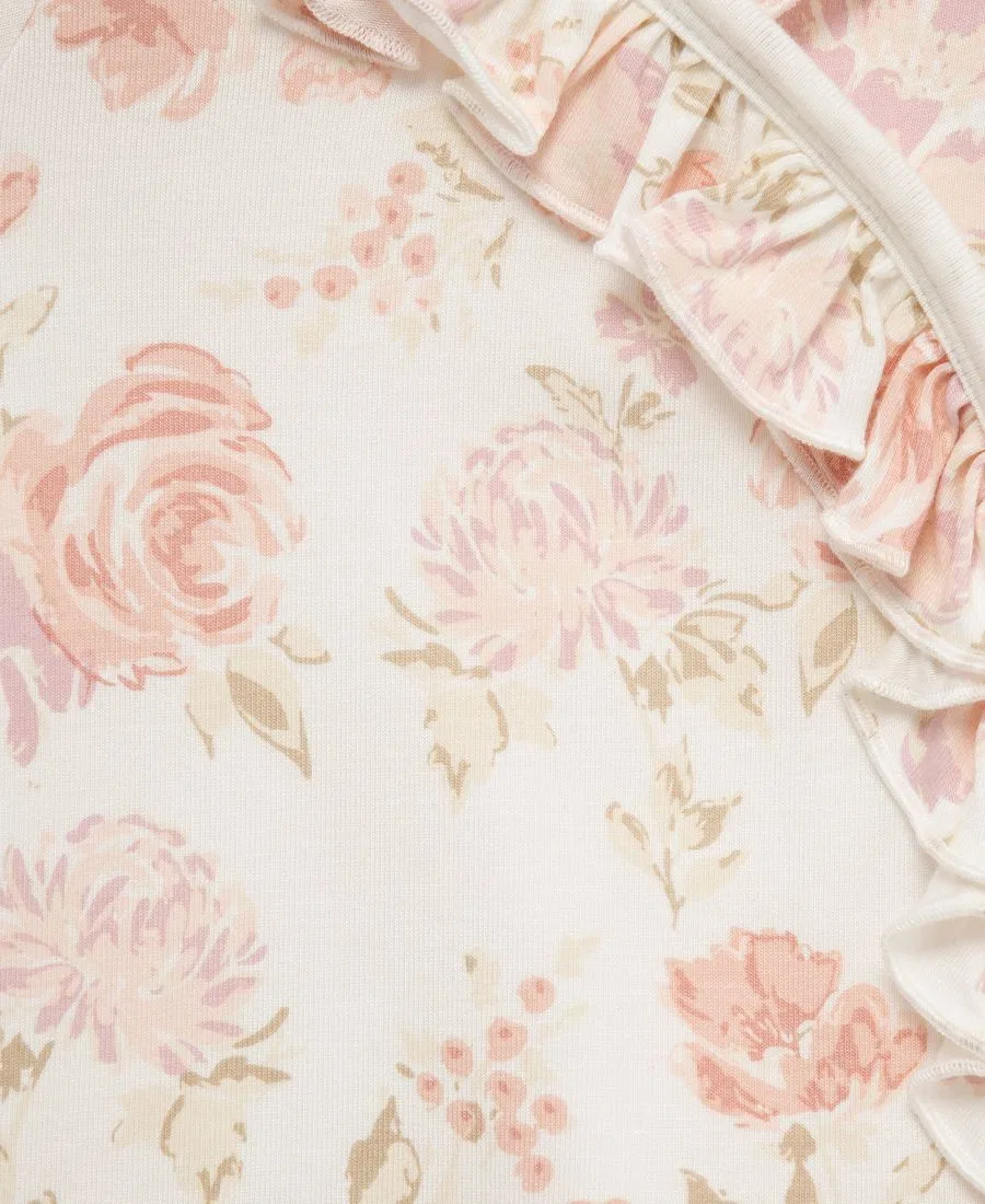 Комплект из топа и брюк с цветочным принтом Little Me, Pink Floral — фото 4