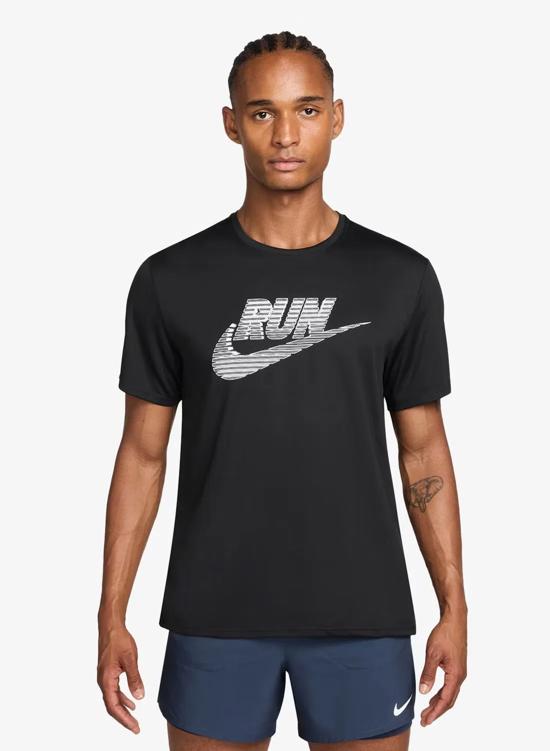 Футболка с коротким рукавом Dri-Fit uv miler run energy Nike, черный