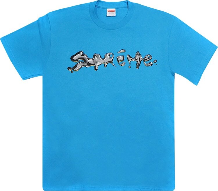 

Футболка Supreme Liquid Tee 'Bright Blue', синий