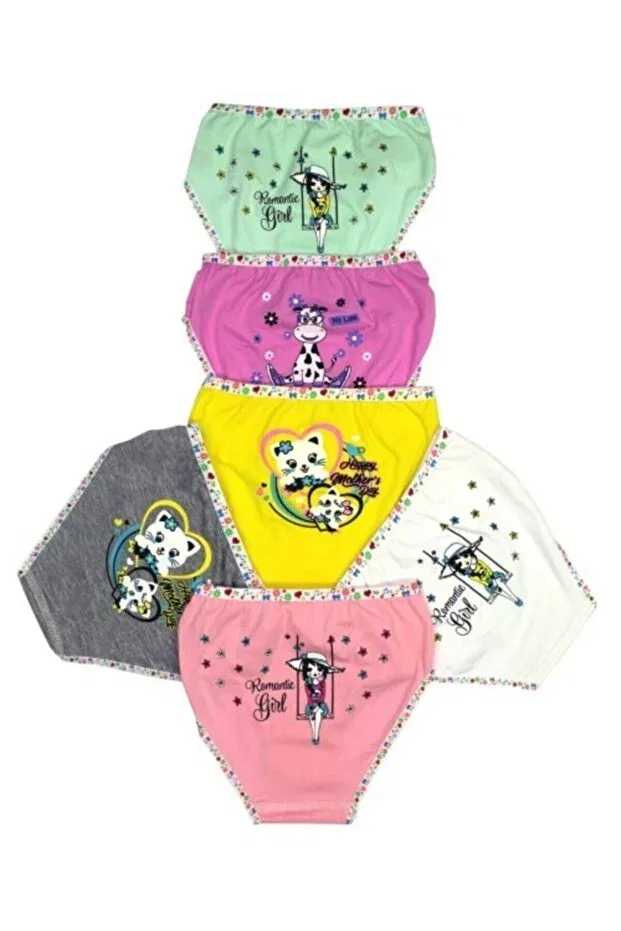 Детские трусы для девочек с принтом 12 шт Tutku, Asorti
