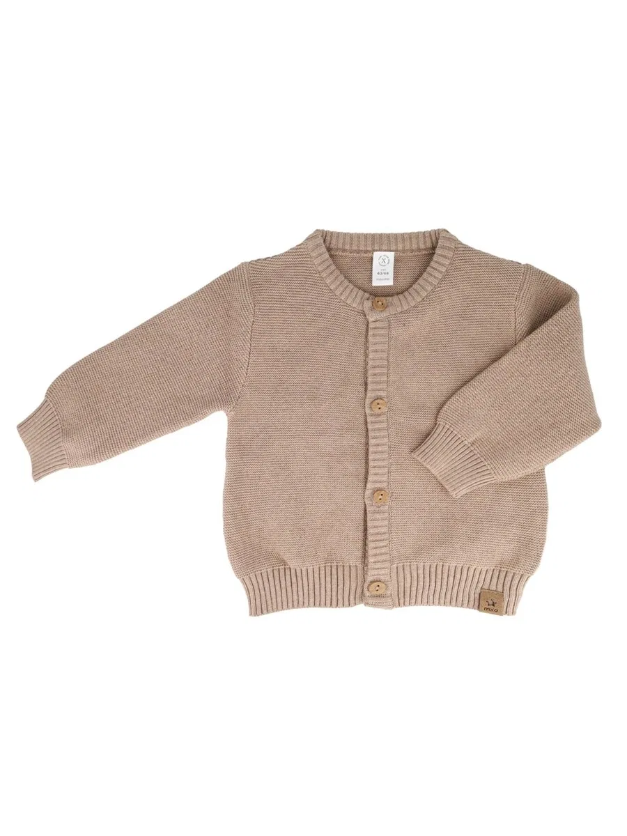 Вязаный кардиган MAXIMO 'GOTS BABY-Strickjacke, Knopfe' коричневого цвета