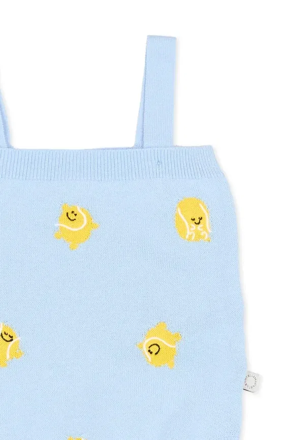 Боди хлопковое Body Stella Mccartney Kids, light blue, светло-голубой — фото 3