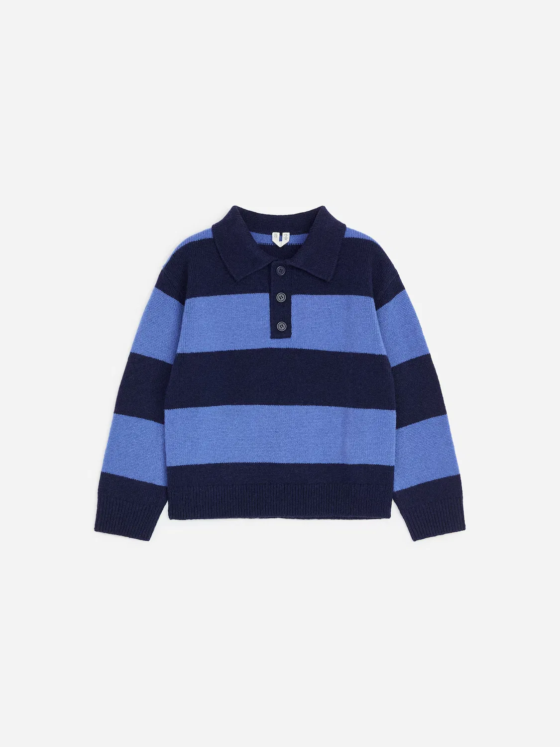 Вязаная рубашка-поло из шерсти Arket, Blau