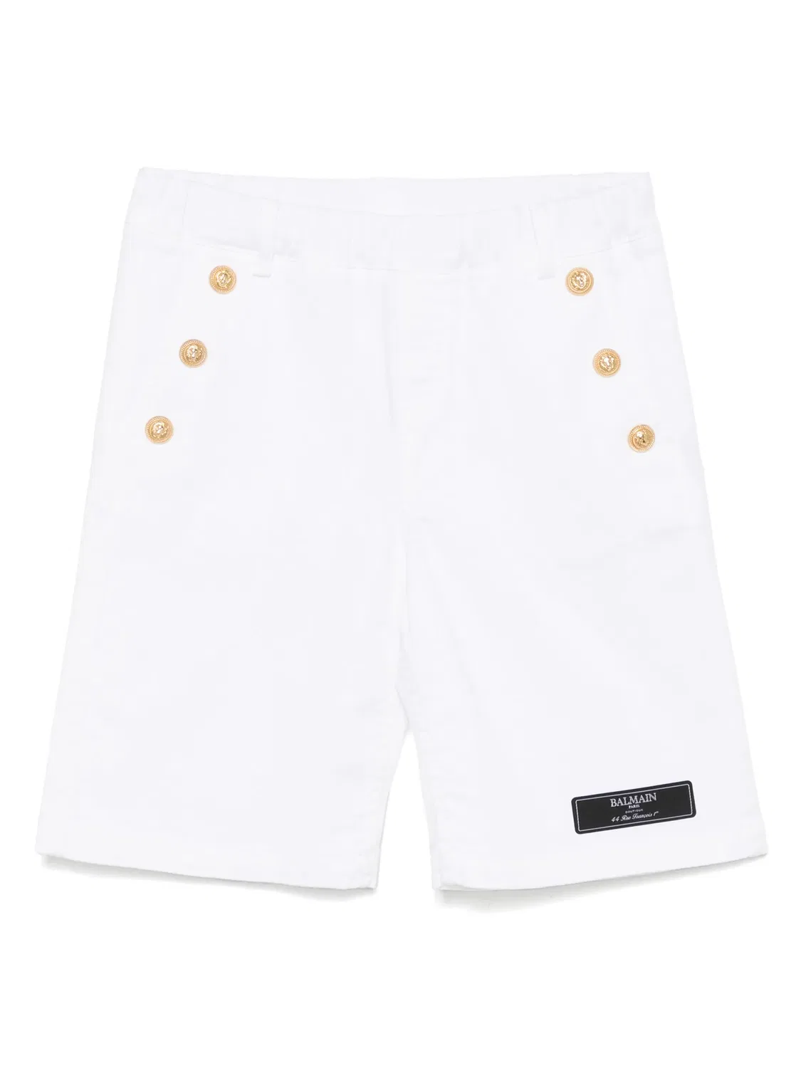 Джинсовые шорты Balmain, белый