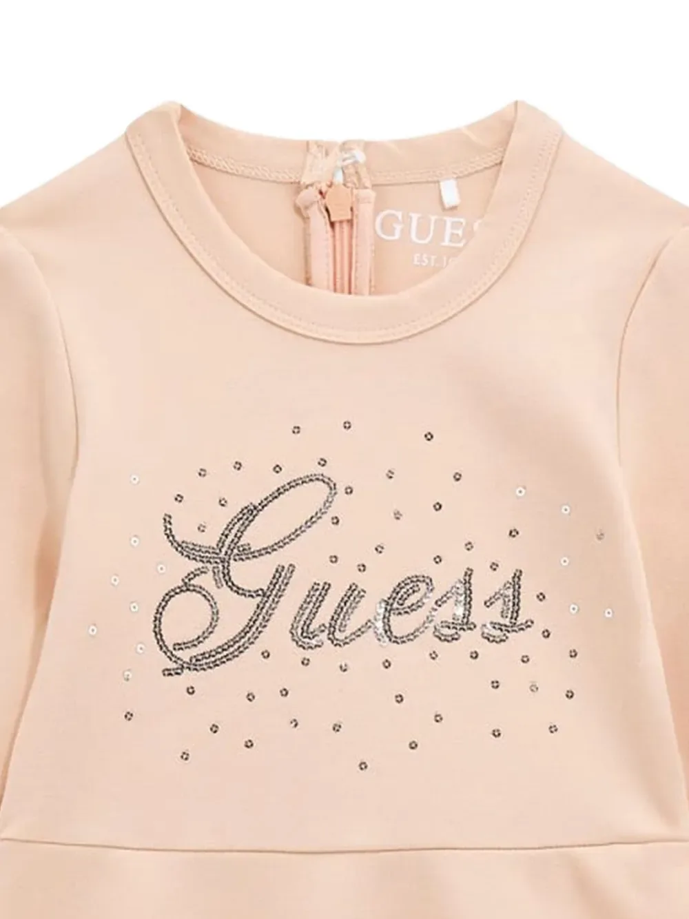 Платье с отделкой в виде логотипа Guess kids, розовый — фото 4