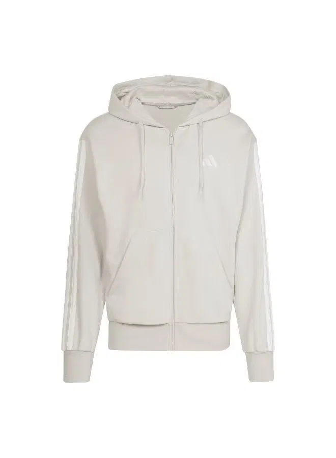 Худи на молнии с длинным рукавом Essentials 3-stripes Adidas, серый — фото 3