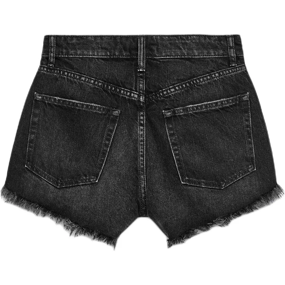 Женские джинсовые шорты прямого кроя Black ZARA — фото 3