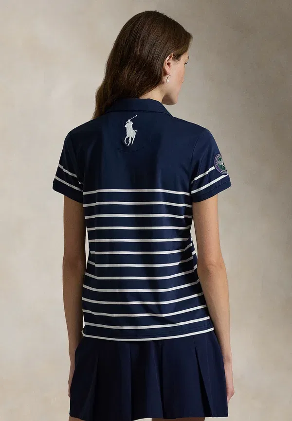 Поло с вышивкой Wimbledon tailored fit ballperson polo Polo Ralph Lauren, Refined темно-синий/White — фото 4