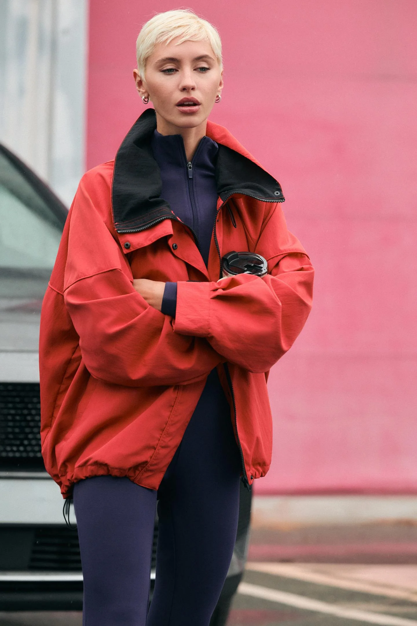 Куртка Zara Técnica Stoppers, красно-оранжевый