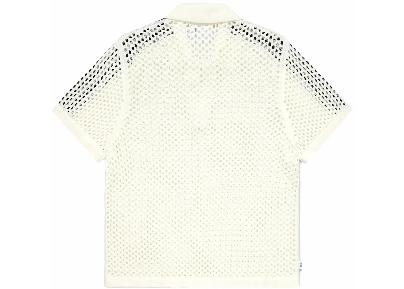 Детская рубашка-поло с вязаным кружевом Adidas x Edison Chen Crochet Polo Shirt, White — фото 2