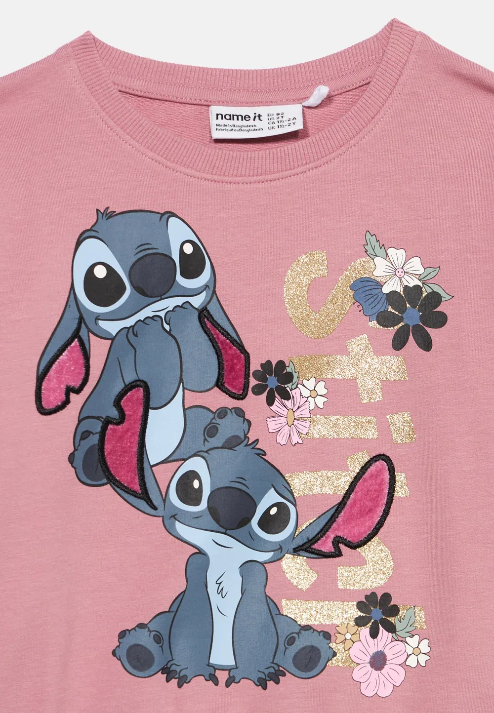 Nmfjinny stitch - толстовка Name It, Lilas — фото 4