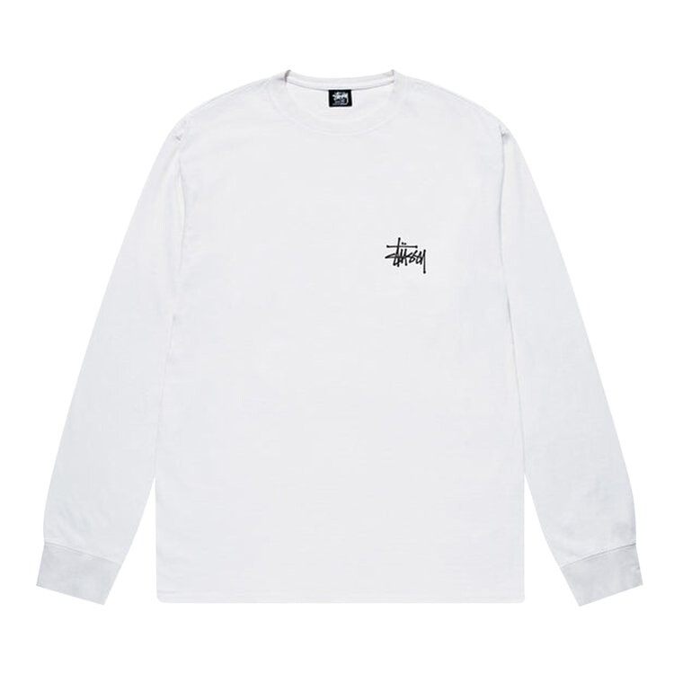 

Лонгслив Stussy Basic Long-Sleeve Tee 'White', белый