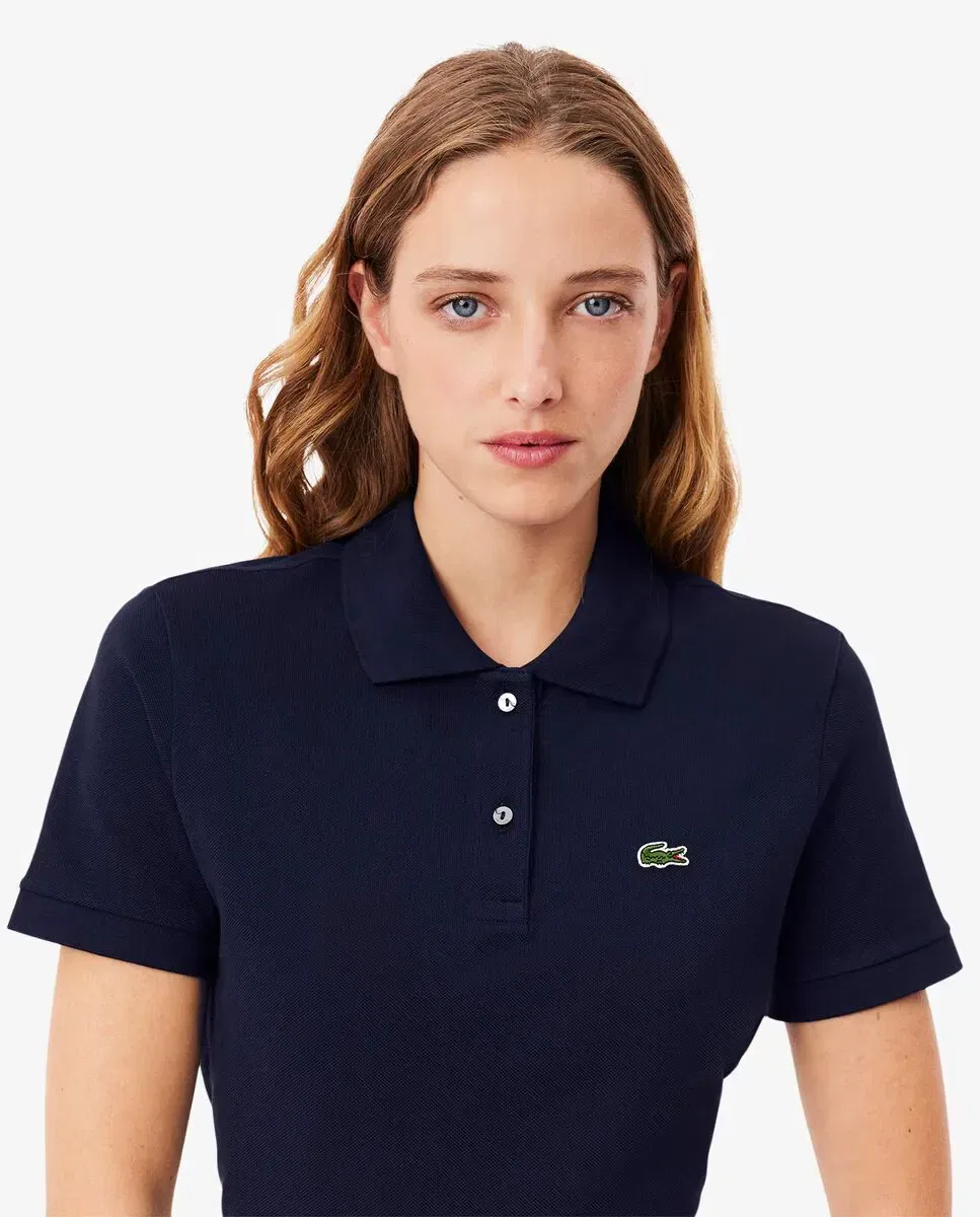 Поло Lacoste Azul Marino, классический крой, темно-синий — фото 3