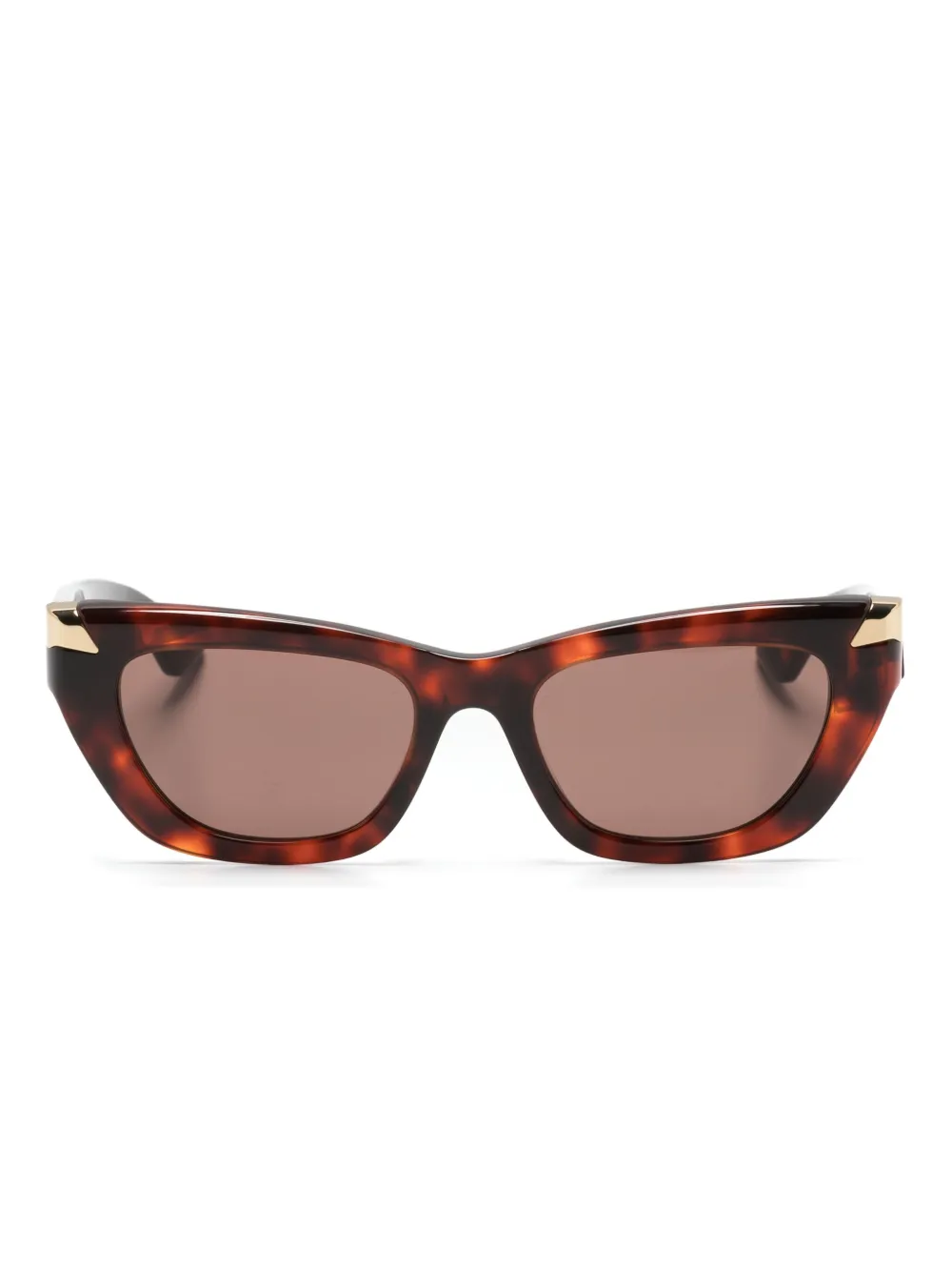 

Солнцезащитные очки в оправе 'кошачий глаз' Alexander McQueen Eyewear, коричневый