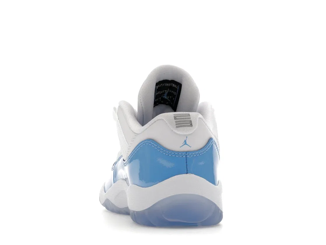 Детские кроссовки Lifestyle с патентованной кожей Jordan 11 Retro Low, White/University Blue/Black — фото 4