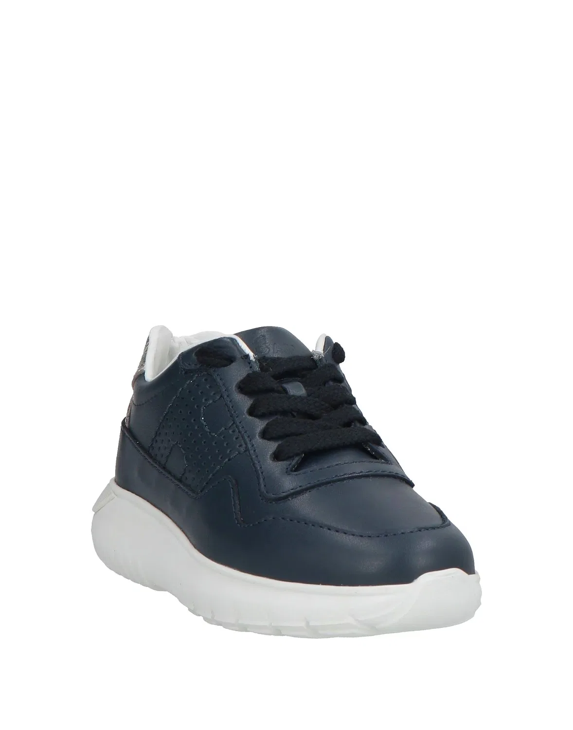 Детские кеды для девочек Leather Low-Top Sneakers Hogan, темно‑синий — фото 2