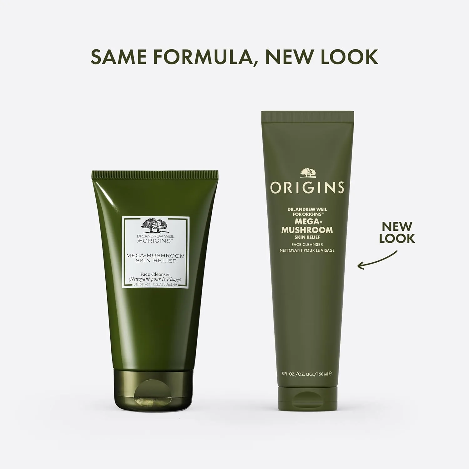 Очищающее средство для лица Origins Mega-Mushroom Gentle Face Cleanser | Идеально подходит для чувствительной кожи | С грибом рейши, 140 мл, Beige — фото 2