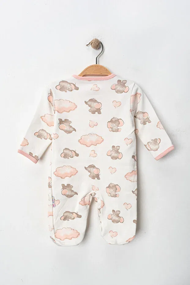 Детский для девочек комбинезон с длинным рукавом Brown Elephant Patterned Defne Lina Baby, Multicolor — фото 4