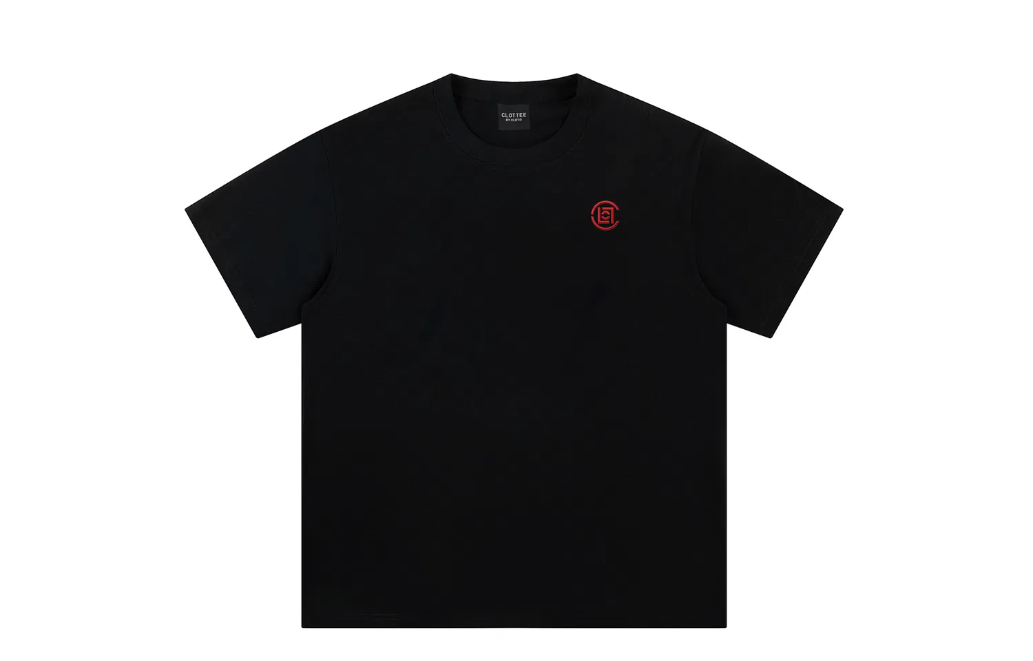 Детская футболка с принтом Straight Fit CLOT, Black (Red Embroidery) Digital Yellow Pattern — фото 4