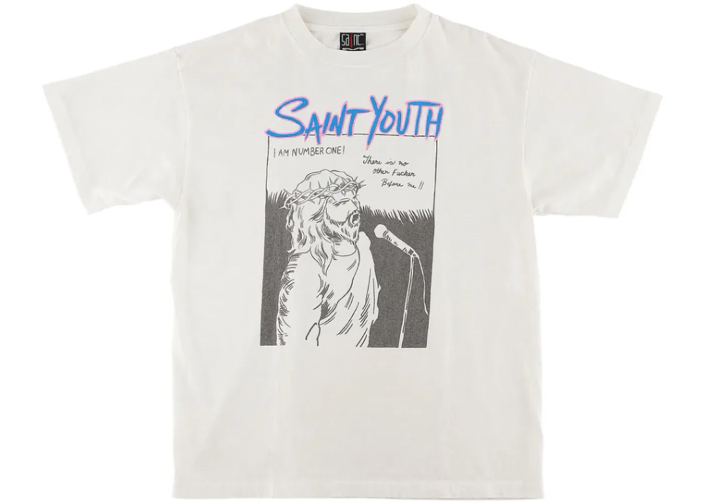 Детская футболка с принтом Saint Mxxxxxx T-Shirt, Vintage White