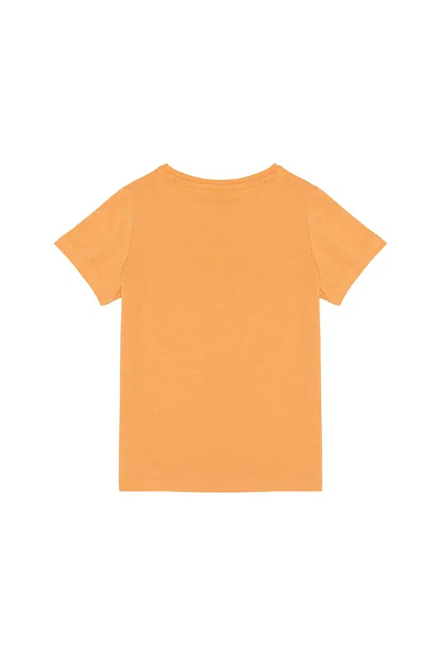 Детская футболка для девочек хлопковая U.S. Polo Assn., Orange — фото 2