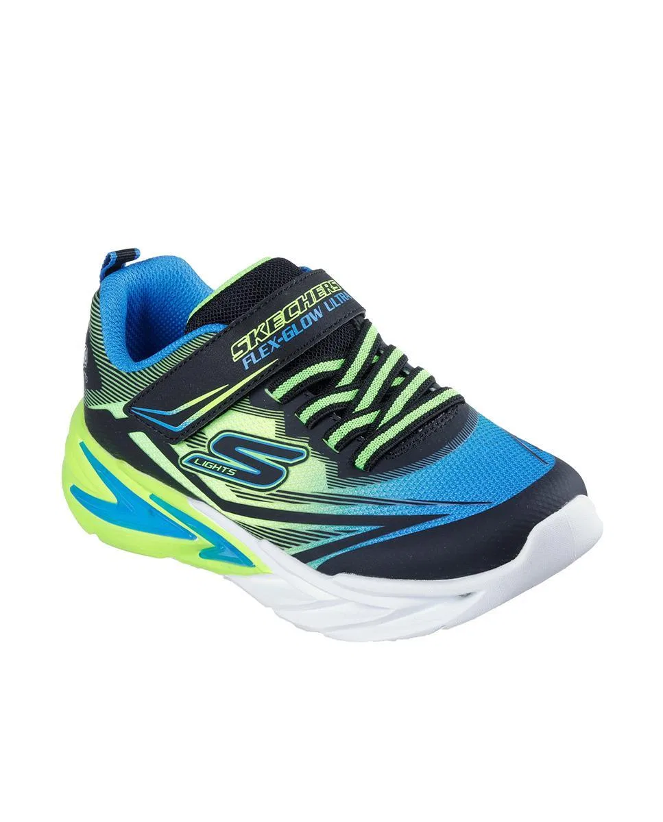 Детские кроссовки с принтом 400139L-BBLM Skechers, Blau — фото 2
