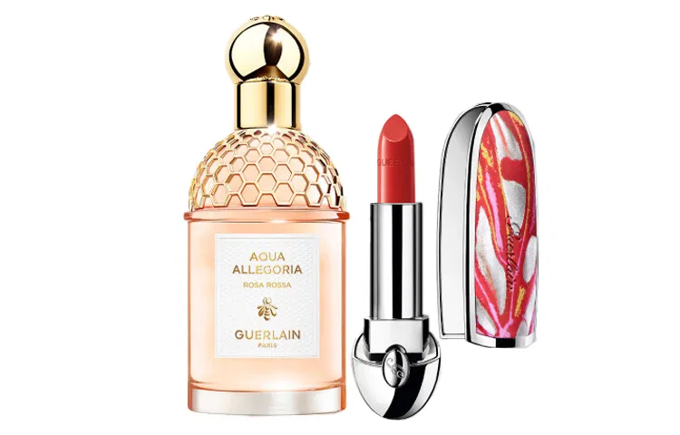 Женский набор парфюмерии Denim Flower Mirror 520+Hydrating 214+Snow Pear Smoothie 30ml GUERLAIN, Multicolor — фото 4