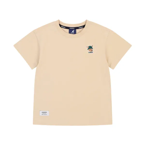 Футболка с патчем, rb 0003, Kangol Kids, бежевый